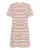 Cream Jurk ‘Livia’  eosine / karmijnrood / offwhite
