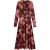 Ted Baker Starlah Slinky Jersey Bedrukte Donkerbruine Midi-jurk