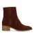Manfield suède enkellaarzen bordeaux rood