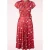 Layla Hearts overslag swing jurk in rood en wit