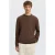 Selected relaxed fit gebreide trui met wol – bruin