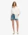 Superdry Vrouwen Cut-off Short met Middelhoge Taille Donkerblauw