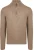 Suitable Slub Yarn Half Zip Trui Beige