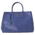 Prada Grote Galleria Handtas in Blauw Saffiano Leer