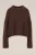 WE Fashion – Dames gebreide trui – Regular fit – Donkerbruin –