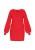 faina Gebreide jurk  rood