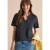 Shirt met korte mouwen en gespleten hals