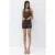 Mango straight leg casual short met borduursels – bruin
