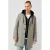 QS twill tussenjas met split, melée en wol – lichtgrijs