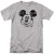 Disney Heren mickey mouse distressed gezicht t-shirt