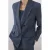 Mango regular blazer grijsblauw