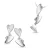 Orphelia Dames 925 Sterling Zilver Set: Ketting-Hanger + Oorbellen – Zilver SET-5011