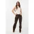 EsQualo Trousers 5 Pocket Vegan Leather Chocolate