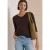 Shirt met 3/4-mouwen en V-hals