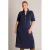 Yest Curve jurk met kraagje Plus Size – donkerblauw