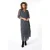 EsQualo Dress Layered Wrap Over Magical Earth Print