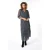 EsQualo Dress Layered Wrap Over Magical Earth Print