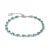 Luxenter armband, 925 sterling zilver, muanyala en smaragd kubieke zirkonia, gerhodineerd afgewerkt