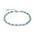 Luxenter armband, 925 sterling zilver, muanyala en smaragd kubieke zirkonia, gerhodineerd afgewerkt