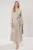 Trendyol Modest Dames Beige Geborduurd Maxi Lang Casual Skater Modest Jurken