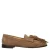 Manfield suède loafers met franjes – taupe