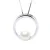 CIRCLE zoetwater parel Rond 8-9 mm White 925