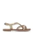 Sacha – Dames – Gouden leren sandalen met gekruiste bandjes –