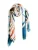 Next Sjaal  cyaan blauw / donkerbruin / oranje / wit