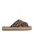 Sacha suède slippers met panterprint beige/zwart