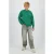 Raizzed sweater met backprint groen