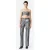 Marcell von Berlin Strapless Bustier Top Silver Herringbone