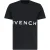 Oversized zwart T-shirt met Givenchy-geborduurd logo