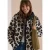 Jas met wol en luipaardprint