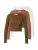 ABOUT YOU Shirt ‘Loretta’  crème / roestbruin / olijfgroen