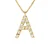 Ketting Diamonds 0.07 Cts letter van het alfabet “A” Geel Goud 18 Karaat