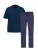Ammann Pyjama kort ‘Night & Home Cotton’  donkerblauw