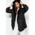 TRENDYOLMİLLA Dames Zwart Effen Lang Oversized Winter Jassen