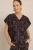 Studio Anneloes Renske Paisley Vneck Top 13749 T-shirt Korte Mouw 8714 Espresso/kit