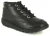 Kickers hi core y jongens leren kinderlaarzen zwart