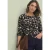 Blouse met lange mouwen, peplum en hertenprint
