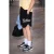 Bedrukte jerseyshort met trekkoord