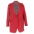 Thom Browne single-breasted blazer met onafgewerkte zoom in rode wol