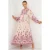 Geprinte V-hals Maxi-jurk