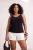 Trendyol Curve Dames Zwart Effen Mouwloos Getailleerd Grote maten Blouses