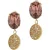 OTAZU Classic Rocks Earrings Blush – Big Gold, Blush