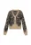 faina Gebreid vest  camel / zwart