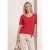 Street One Dames Shirt met korte mouwen en knoopdetail in Rood
