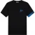 Malelions Men Captain T-Shirt 2.0 | Black/Cobalt