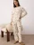 Trendyol Pyjama  ecru / lichtbruin / vuurrood / zwart
