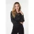 EsQualo Blouse Lace Jacquard Black